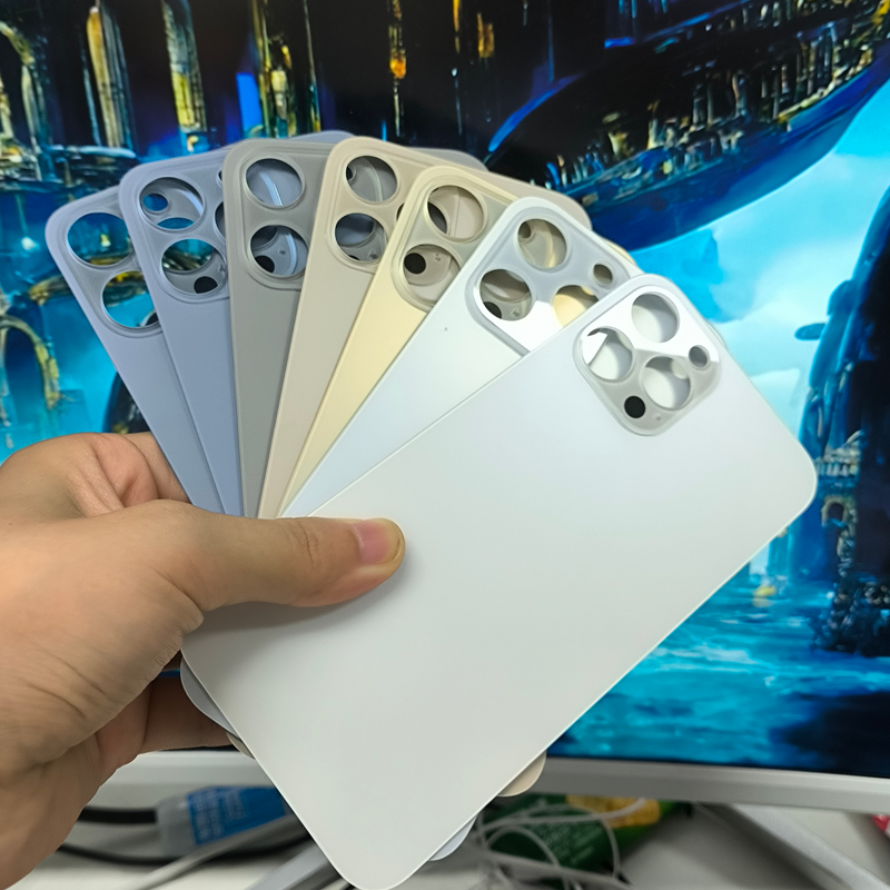 Matte Single Glass Repair Replacement Back Cover For iPhone 11 Pro to 16 Pro Max, Wireless Charging Compatible, Customizable Blank Rear Glass For Logo Laser & Silk Printing
