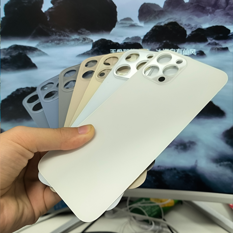 Matte Single Glass Repair Replacement Back Cover For iPhone 11 Pro to 16 Pro Max, Wireless Charging Compatible, Customizable Blank Rear Glass For Logo Laser & Silk Printing