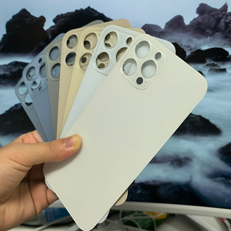 Matte Single Glass Repair Replacement Back Cover For iPhone 11 Pro to 16 Pro Max, Wireless Charging Compatible, Customizable Blank Rear Glass For Logo Laser & Silk Printing