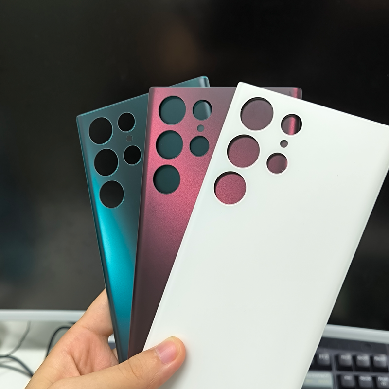 Nắp lưng thay thế kính đơn mờ cho Samsung Fold 4-7 & Google Pixel 9-10 Pro ProX, tương thích sạc không dây, kính lưng trống có thể tùy chỉnh cho khắc laser và in lụa logo