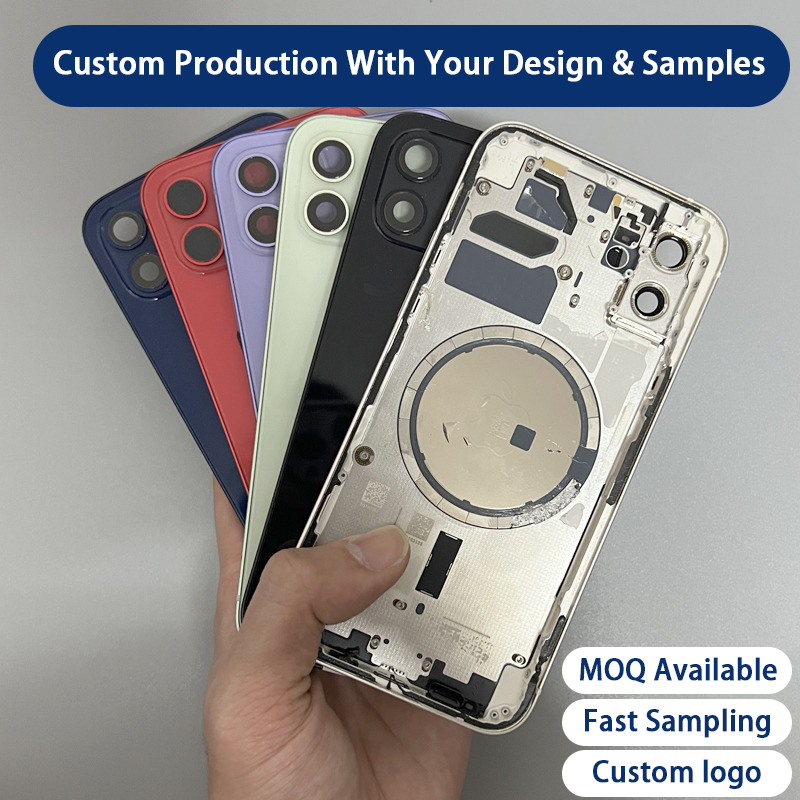 Matte Cold Engraving Full Assembly Replacement Back Cover For iPhone 15/15P/15PM/15S/16/16P/16PM/16S, Wireless Charging Compatible, Repair Rear Housing With Full Fittings, Custom Blank Glass For Laser Engraving Logo Printing