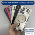 Matte Cold Engraving Full Assembly Replacement Back Cover For iPhone 15/15P/15PM/15S/16/16P/16PM/16S, Wireless Charging Compatible, Repair Rear Housing With Full Fittings, Custom Blank Glass For Laser Engraving Logo Printing