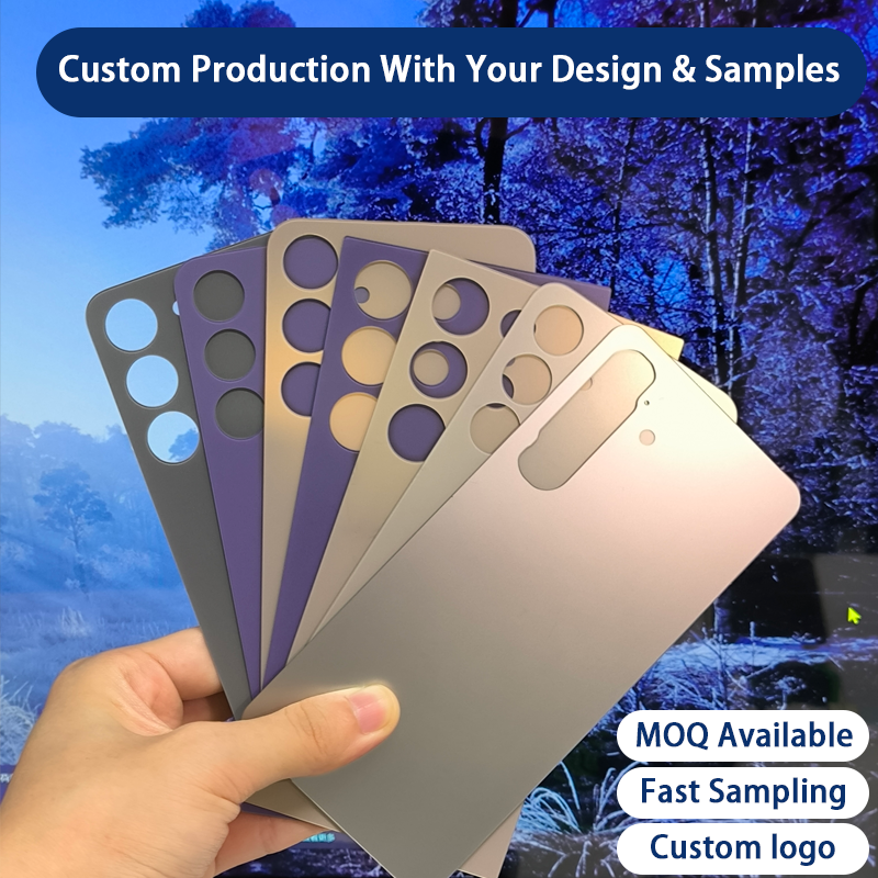 Nắp lưng thay thế kính đơn mờ cho Samsung Fold 4-7 & Google Pixel 9-10 Pro ProX, tương thích sạc không dây, kính lưng trống có thể tùy chỉnh cho khắc laser và in lụa logo