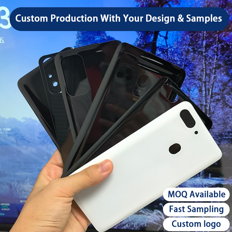 Nắp lưng thay thế kính bóng cho OPPO RENO R15 & OnePlus 6 6T, tương thích sạc không dây, kính lưng trống có thể tùy chỉnh cho khắc laser và in lụa logo