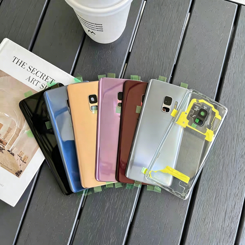 Nắp lưng thay thế keo bóng cho tất cả điện thoại Samsung S/N/A/G Series, tương thích sạc không dây, hỗ trợ sửa chữa vỏ sau trống có thể tùy chỉnh in logo bằng công nghệ lụa và khắc laser