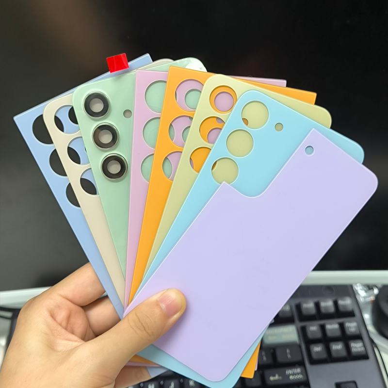 Matte Adhesive Back Replacement Cover For Samsung S21/S22/S23/S24/S25/S26 Plus Ultra Series, Wireless Charging Compatible, Blank Repair Rear Housing Support Custom Silk Screen Hot Stamping Laser Engraving Logo Printing