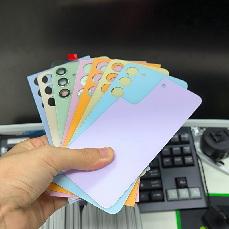 Matte Adhesive Back Replacement Cover For Samsung S21/S22/S23/S24/S25/S26 Plus Ultra Series, Wireless Charging Compatible, Blank Repair Rear Housing Support Custom Silk Screen Hot Stamping Laser Engraving Logo Printing