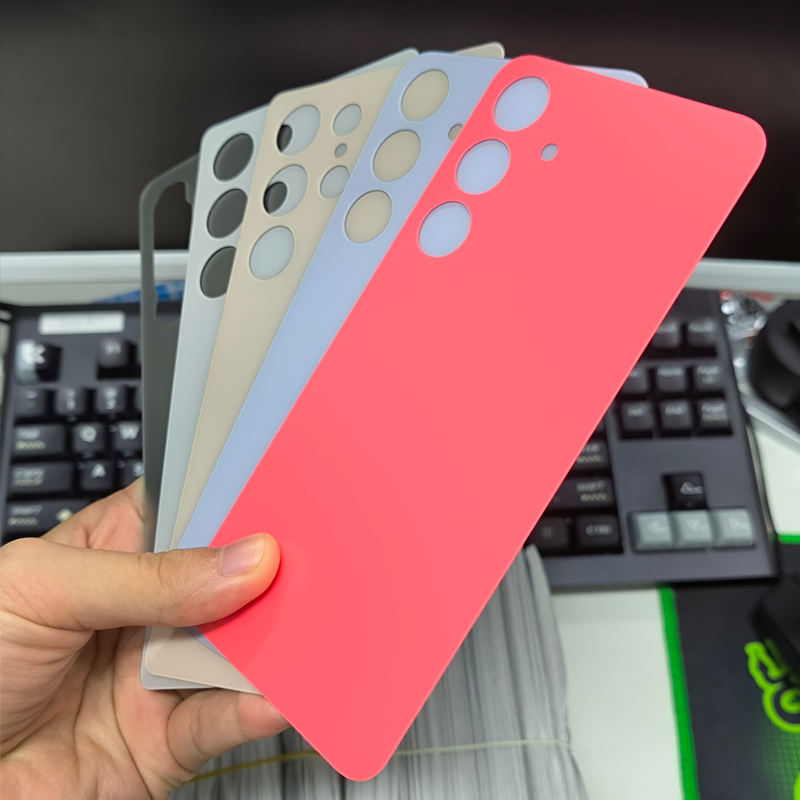 Matte Adhesive Back Replacement Cover For Samsung S21/S22/S23/S24/S25/S26 Plus Ultra Series, Wireless Charging Compatible, Blank Repair Rear Housing Support Custom Silk Screen Hot Stamping Laser Engraving Logo Printing