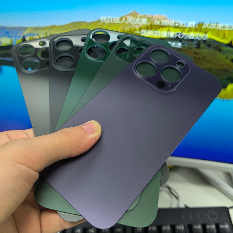 Matte Single Glass Repair Replacement Back Cover For iPhone 11 Pro to 16 Pro Max, Wireless Charging Compatible, Customizable Blank Rear Glass For Logo Laser & Silk Printing