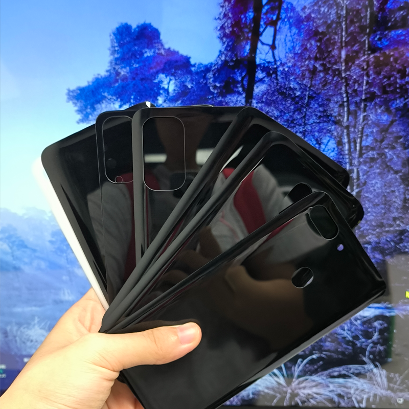 Nắp lưng thay thế kính bóng cho OPPO RENO R15 & OnePlus 6 6T, tương thích sạc không dây, kính lưng trống có thể tùy chỉnh cho khắc laser và in lụa logo