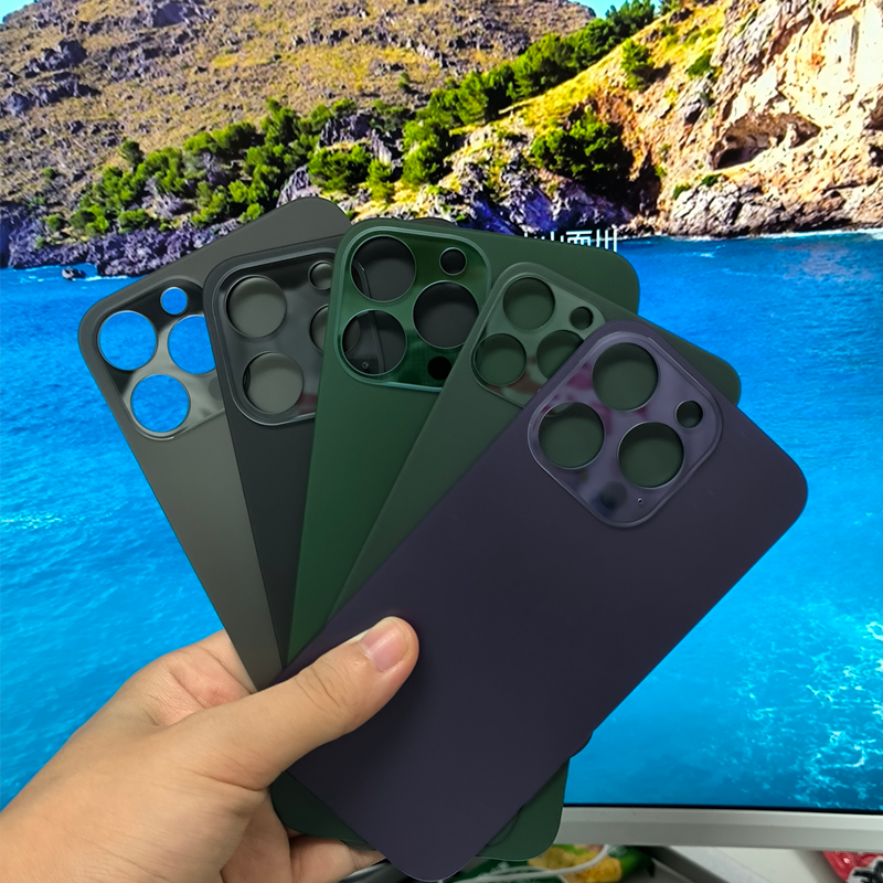 Matte Single Glass Repair Replacement Back Cover For iPhone 11 Pro to 16 Pro Max, Wireless Charging Compatible, Customizable Blank Rear Glass For Logo Laser & Silk Printing