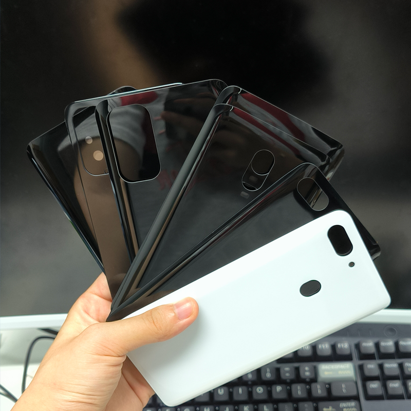 Nắp lưng thay thế kính bóng cho OPPO RENO R15 & OnePlus 6 6T, tương thích sạc không dây, kính lưng trống có thể tùy chỉnh cho khắc laser và in lụa logo